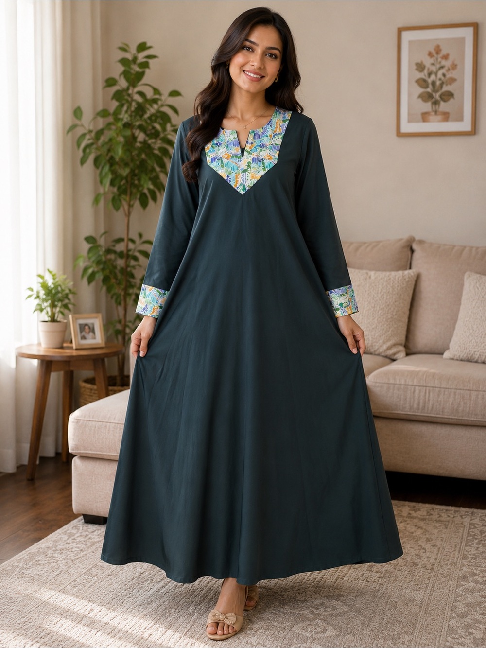 Galabiya women’s dark green